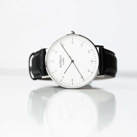 Personalised Minimalist Watch + Jet Black Strap