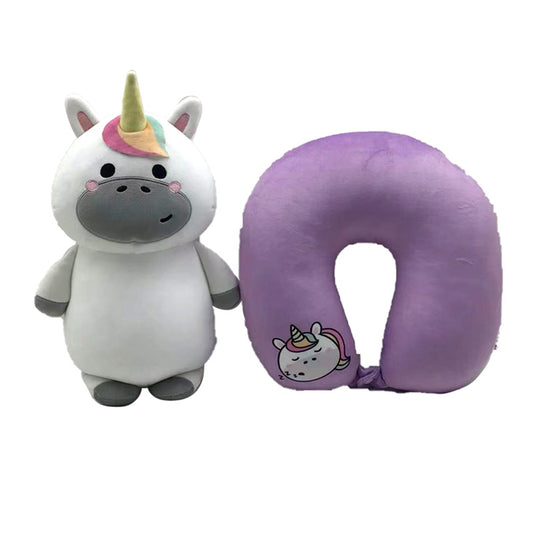 2-in-1 Swapseazzz Travel Pillow and Plush Toy - Astra the Unicorn Adoracorns
