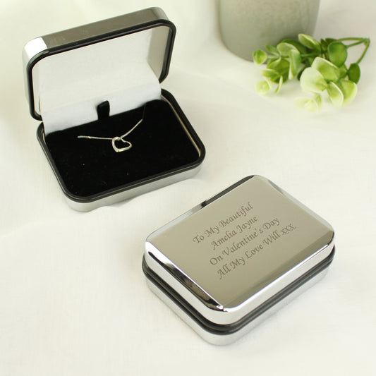 Personalised Box With Heart Necklace