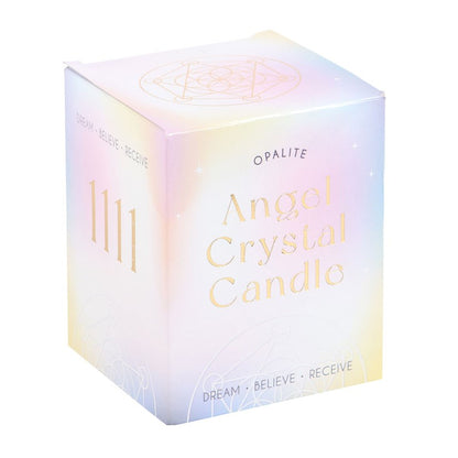 1111 Angel Number Crystal Chip Candle